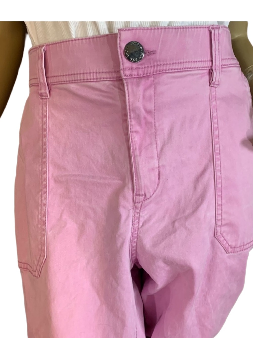 LANE BRYANT ORCHID PINK SKINNY LEG CORSET HEM PANTS (18) - Picture 7 of 13